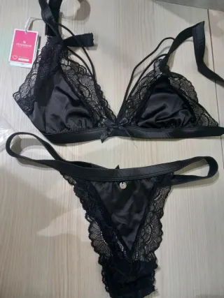 Conjunto lencería Obsessive negro talla L