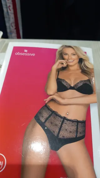 Conjunto lencería Obsessive negro talla L