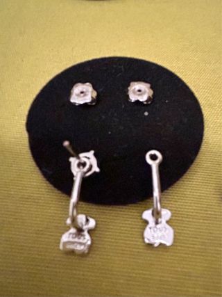 Pendientes Tous Oso Negro Plata Originales