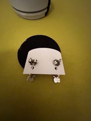 Pendientes Tous Oso Negro Plata Originales