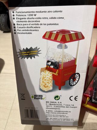 Máquina de Palomitas Roja Estilo Retro