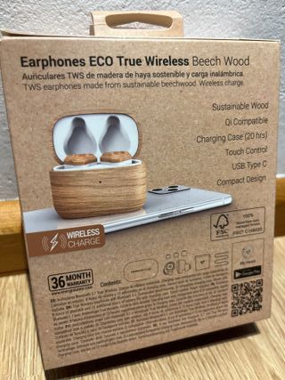 Auriculares Energy Sistem Eco True Beech Bluetooth