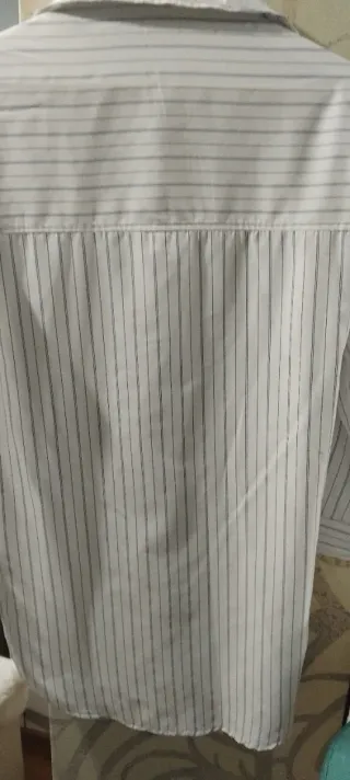 Maxi Camisa Rayas Blancas y Negras Talla Única