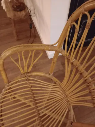 Sillón de enea ratán