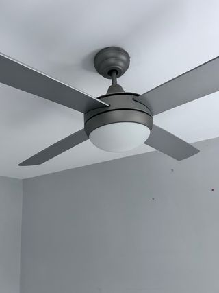 Lámpara Ventilador de Techo Gris