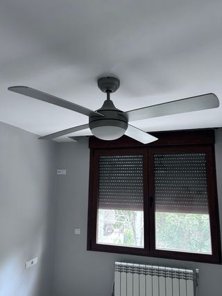 Lámpara Ventilador de Techo Gris