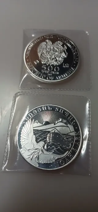 Lote 2 Onzas Plata República de Armenia 2021