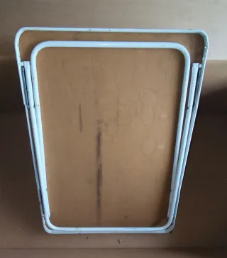 Mesa plegable doble camping madera