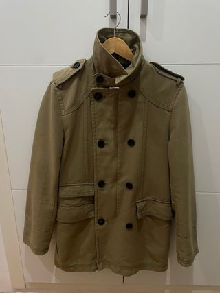 Gabardina Zara Hombre Talla S Marrón/Camel