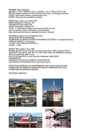 Barco Pesca Nuevo Vendaval 11,49m