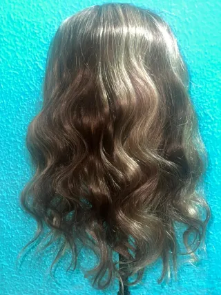 Peluca Cabello Natural Castaño Dorado