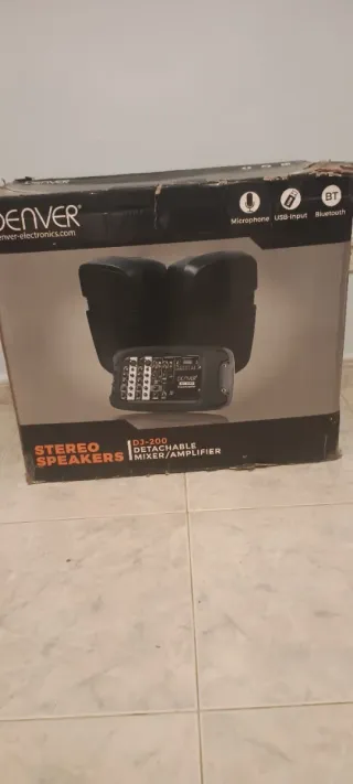 Denver DJ-200 Altavoces Stereo con Mezclador