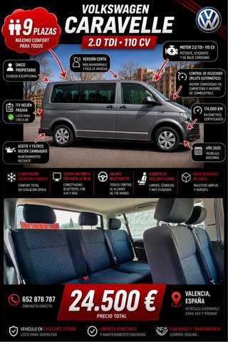 Volkswagen Transporter Kombi 2.0 TDI 110 CV – 9 pl