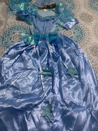 Disfraz azul de princesa con estrellas