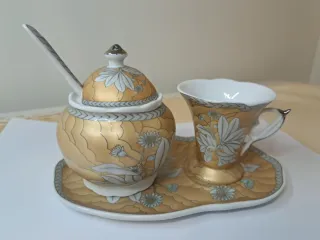 Set Zuccheriera e Tazzina Decorata