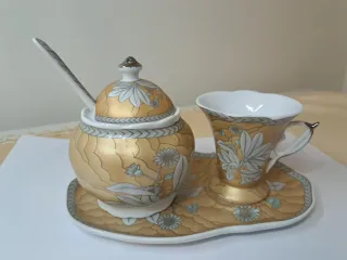 Set Zuccheriera e Tazzina Decorata