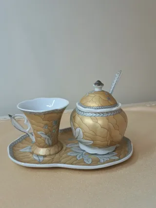 Set Zuccheriera e Tazzina Decorata