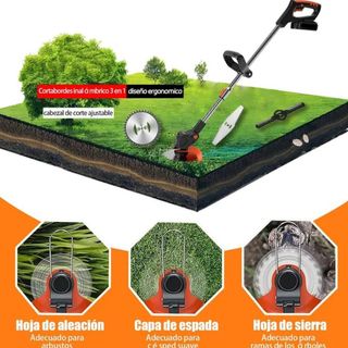Cortacésped 36V inalámbrico con 2 baterías