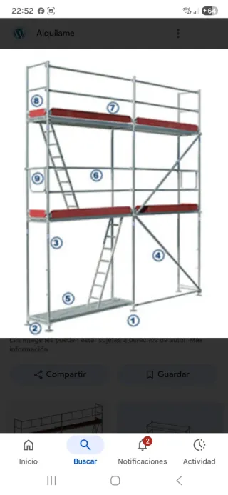 Andamios Europeos en muy buen estado