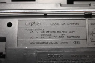 Radiocasete Sanyo MW 717 - Boombox Vintage Doble C