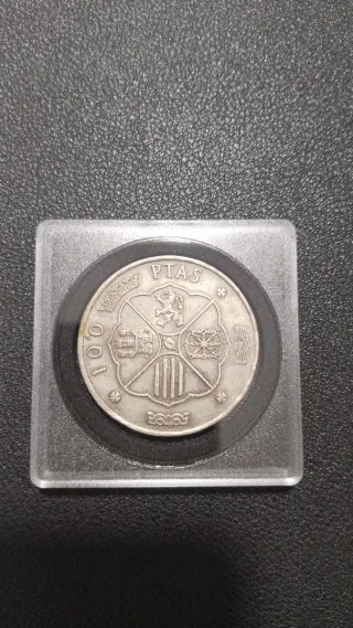 Moneda 100 Ptas Plata