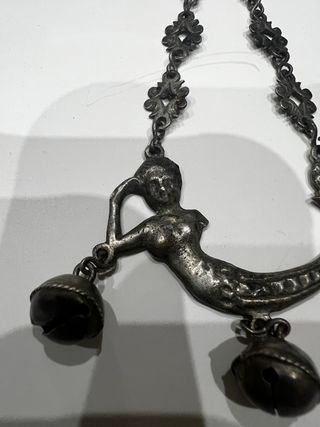 Sonajero Plata Sirena Antiguo