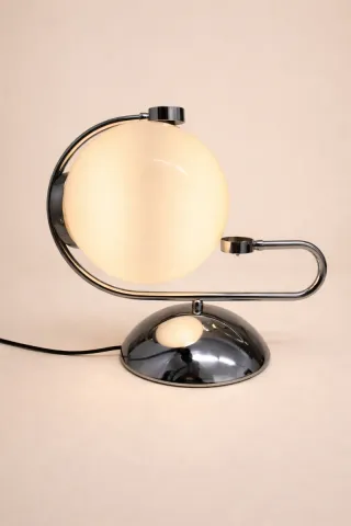 Candeeiro Vintage Metal e Vidro opal