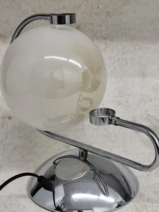 Candeeiro Vintage Metal e Vidro opal