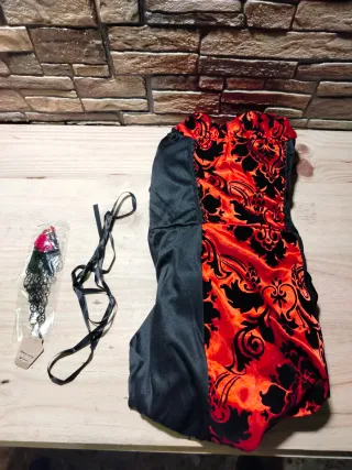 Disfraz Bruja Negra Vestido Vampiro para adultos M