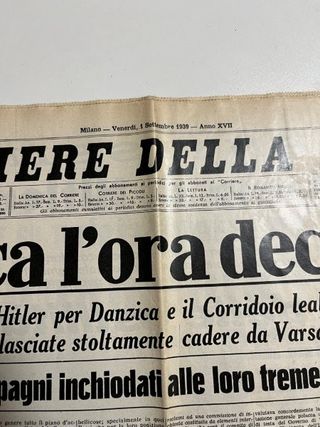 Riproduzioni del quotidiano Corriere della sera