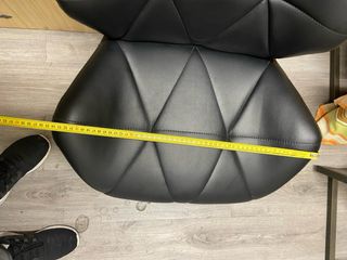 Silla Negra Cuero Sintético Madera