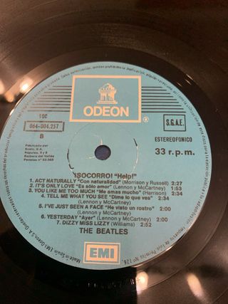 Vinilo The Beatles Help! iSocorro! Odeon