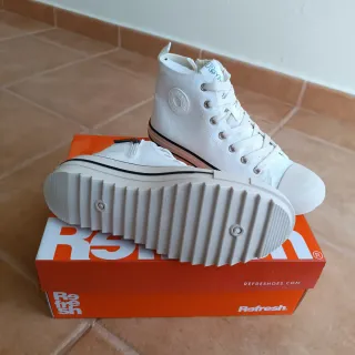 Zapatillas Refresh Blancas Talla 39, tipo Converse