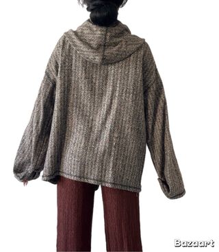 Cappotto con cappuccio fantasia