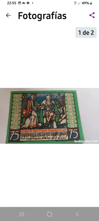 Billete local Bad Lippspringe 75 Pfennig 1921