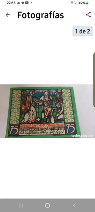 Billete local Bad Lippspringe 75 Pfennig 1921