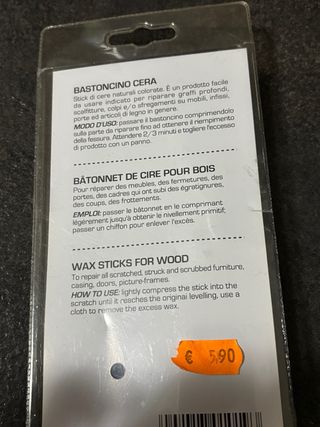 Bastoncino cera per legno Veleca