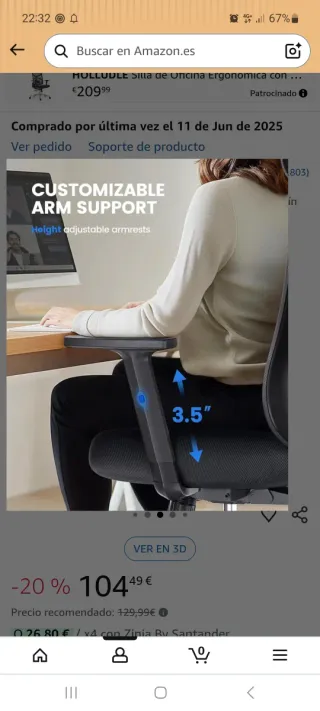 Sillas de Oficina Ergonómicas en negro.