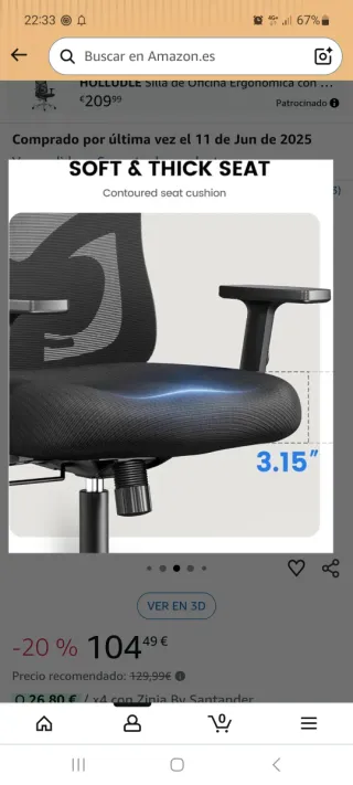 Sillas de Oficina Ergonómicas en negro.