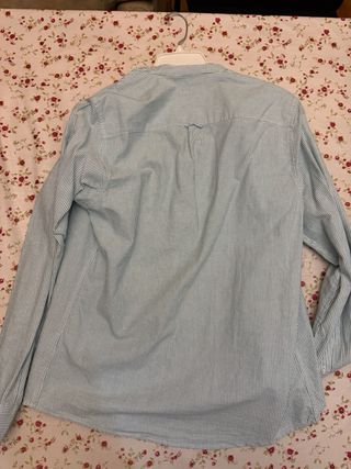 Camisa hombre de rayas azul y blanco Primark