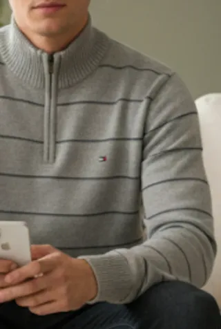 Jersey Tommy Hilfiger Gris Talla M Hombre