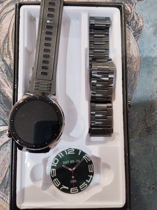 Smartwatch Negro y Plateado