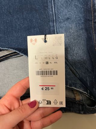 Top vaquero Zara azul