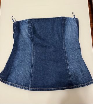 Top vaquero Zara azul