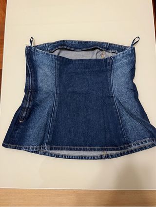 Top vaquero Zara azul