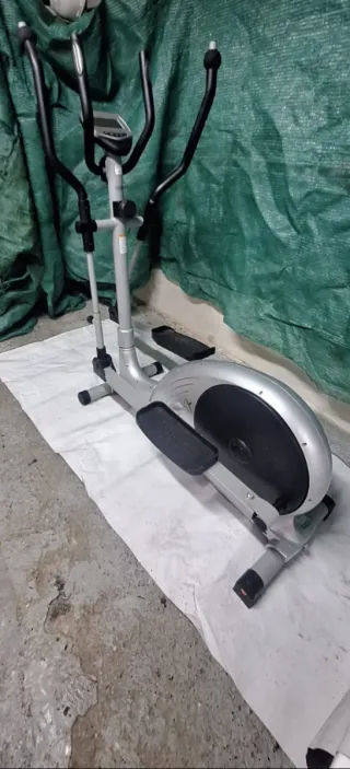 Bicicleta Elíptica Estática Gris