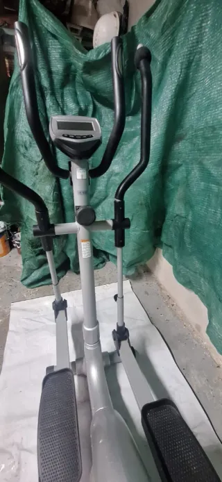 Bicicleta Elíptica Estática Gris