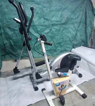 Bicicleta Elíptica Estática Gris