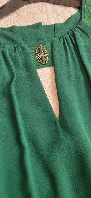 Vestido cóctel Tintoretto verde