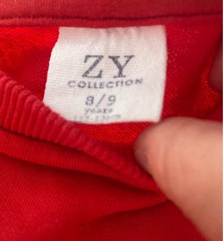 Sudadera Zippy roja corazones 8 años